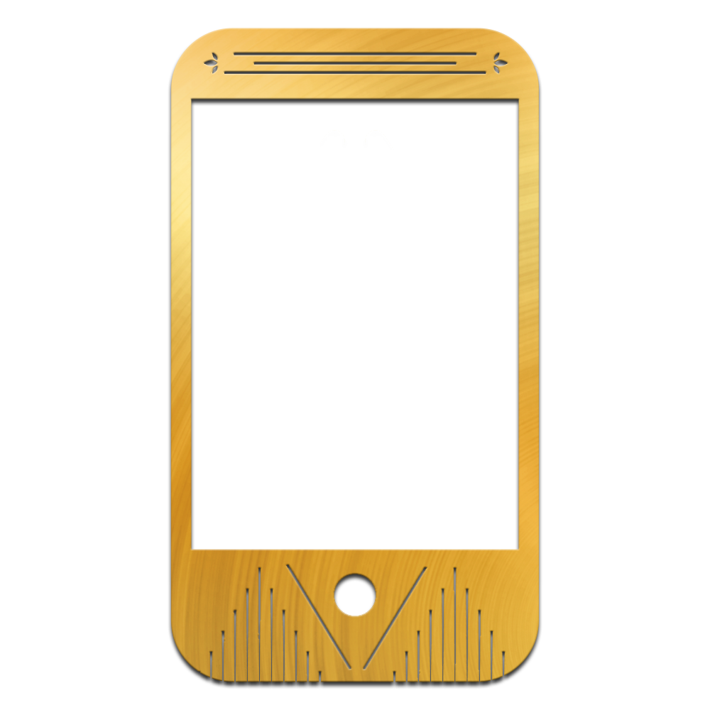 Golden smartphone.