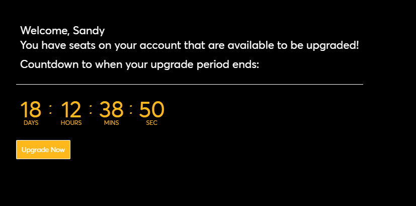 Once your upgrade window is opened, you may click the button that says "Upgrade Now"